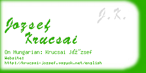 jozsef krucsai business card